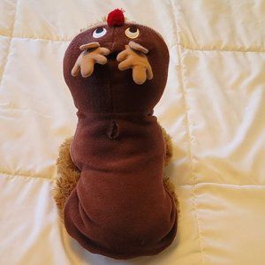 Wag-a-Tude pet holiday brown reindeer hoodie. Sz: XS